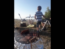 Camping am Deich Fehmarn / grillen am Strand