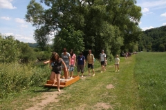 Nahe am Sommer 2011 - Monzingen - Barfußpfad Bad Sobernheim - Marterkiste Steine